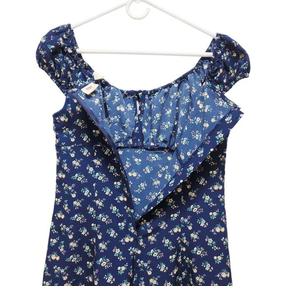 Levis Womens Floral Dress S Navy Standard Fit Size Small - Picture 6 of 6